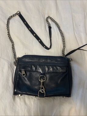 Rebecca Minkoff  Chain-Handle Crossbody Bag Navy